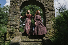 PRAIRIE 2PC ODETTE SWEATER WITH FLORAL PLEATED SKIRT