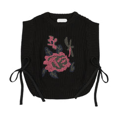 PRAIRIE ELOISE KNIT FLOWER DESIGN VEST
