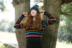 PRAIRIE AKIA STRIPED SWEATER