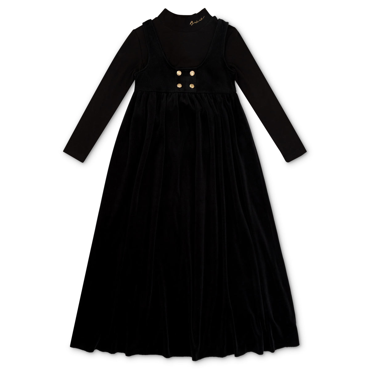 BONJOUR DOUBLE BREASTED VELOUR MAXI