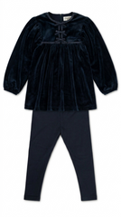 BONJOUR 2PC LEATHER TRIM VELOUR SET