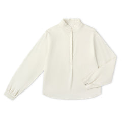 LA NINA VINTAGE RUFFLE NECK SHIRT