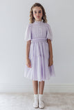 PETITE AMALIE SHIRRED WAST VOILE DRESS