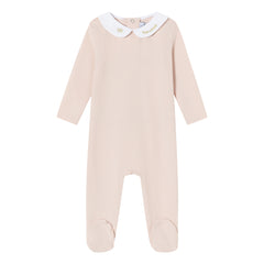 MINILABEL 2PC METALLIC EMBROIDERED FOOTIE + HAT SET