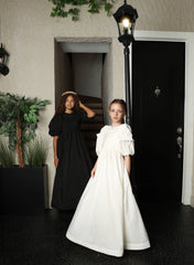 LITTLE TEMPEST PINTUCK TAFFETA GOWN