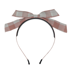 BANDEAU SUMMER PLAID SWEET BOW HEADBAND
