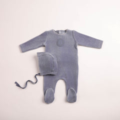 BEE & DEE 2PC PLAQUETTE VELOUR FOOTIE