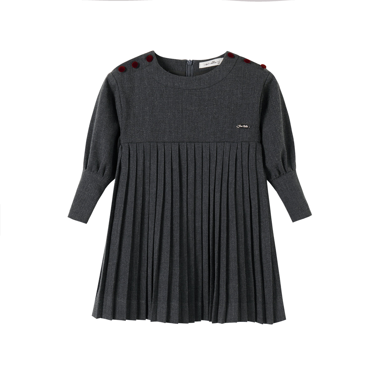 NOU NELLE PLEATED BUTTON DRESS