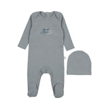 POUF 2PC LOGO FOOTIE + BEANIE SET