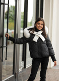 PRAMIE FUR TRIM SHAWL JACKET