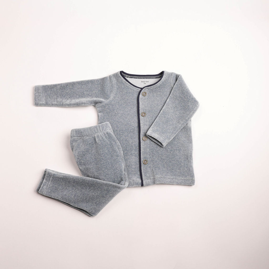 BEE & DEE 2PC PRIM TRIM VELOUR LOUNGEWEAR SET