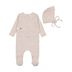 BEE & DEE 2PC PRINT WRAP FOOTIE WITH BEANIE SET