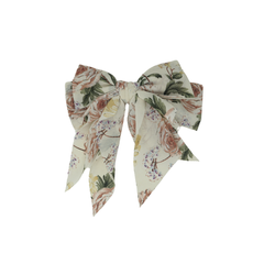 BANDEAU PRINTED FLORAL MEDIUM FLOPPY STYLE BOW CLIP