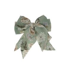 BANDEAU PRINTED FLORAL MEDIUM FLOPPY STYLE BOW CLIP
