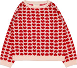 LOUIS LOUISE MAIKA HEART PRINT SWEATER