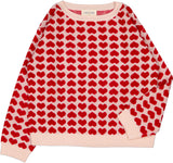 LOUIS LOUISE MAIKA HEART PRINT SWEATER