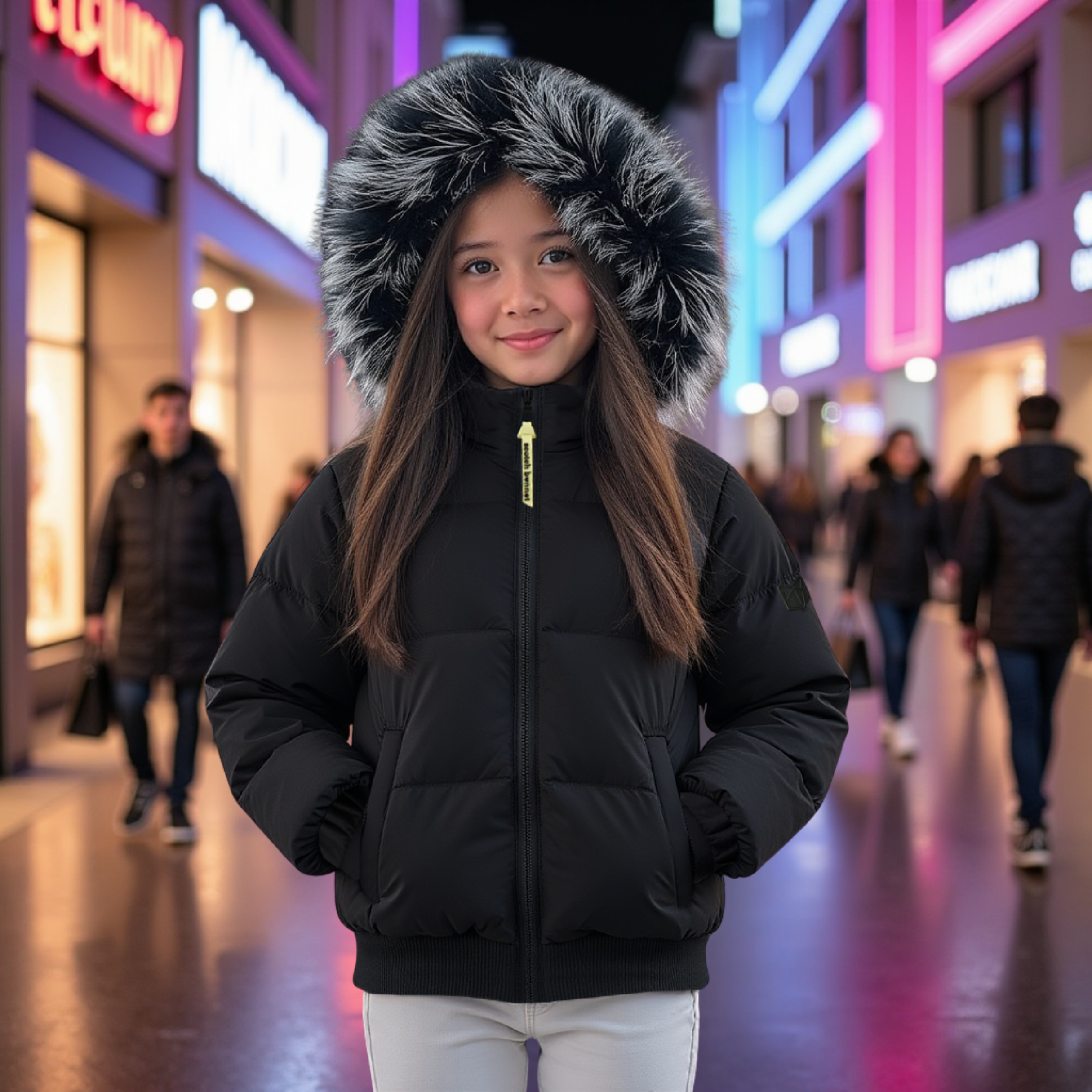 SCOTCH BONNET UNI FUR HOOD COAT