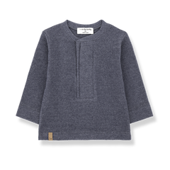 1+IN THE FAMILY 3PC DENIM HENLEY T-SHIRT WITH LEGGINGS & BEANIE SET