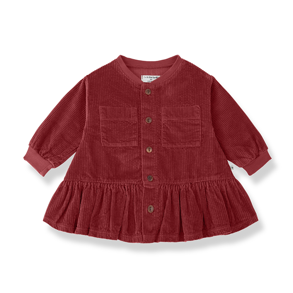 1+ IN THE FAMILY PATCH POCKETS CORDUROY DRESS