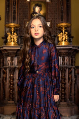 ROBERTO CAVALLI FRONT TIE FLORAL DRESS