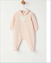 IL GUFO FOOTIE WITH COLLAR AND HEART GARPHIC