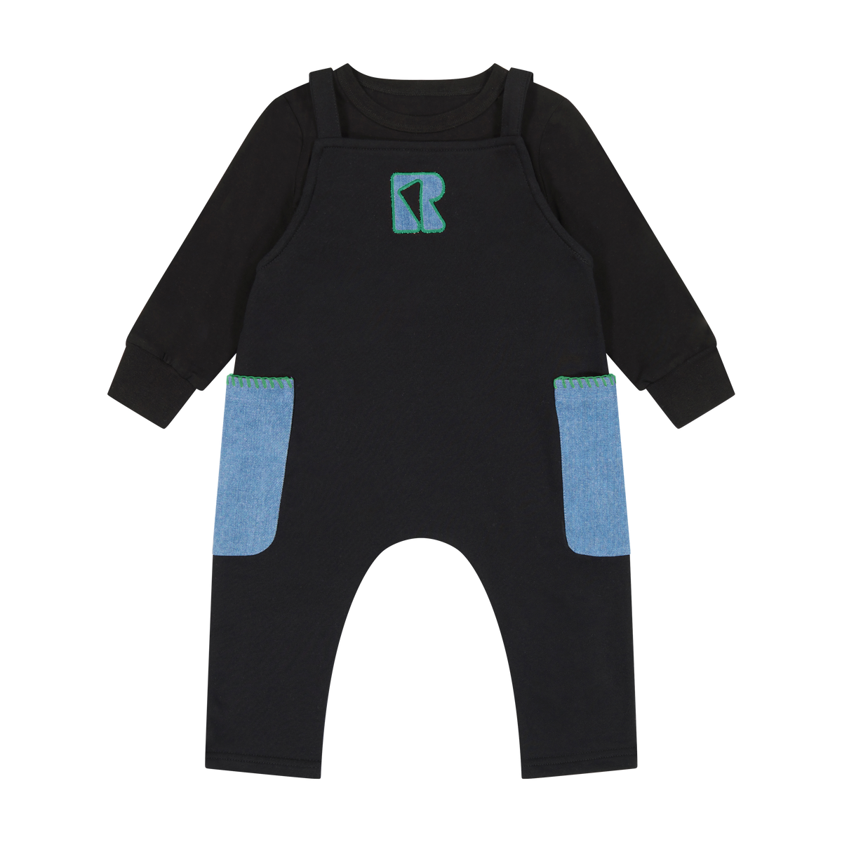 RETRO KID REMY STITCHED DETAIL OVERALLS