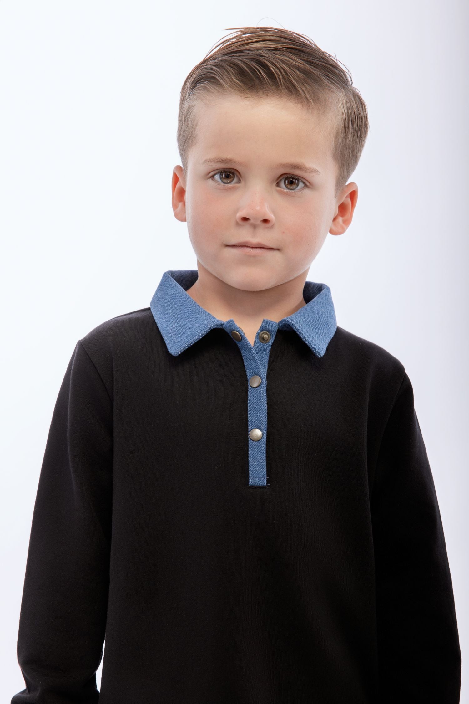 RETRO KID REMY DENIM COLLAR BOYS POLO