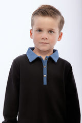 RETRO KID REMY DENIM COLLAR BOYS POLO