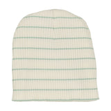 BONJOY 2PC RIBBED STRIPED FOOTIE WITH BEANIE SET