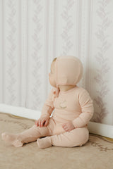 MI AMOUR 2PC ROCK A BYE POINTELLE FOOTIE + HAT SET