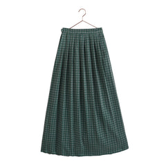 RETRO KID 2PC  TEEN EMERSON RUFFLE KNIT CROP CARDIGAN WITH ROWAN GINGHAM MAXI WRAP SKIRT