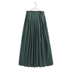 RETRO KID 2PC  TEEN EMERSON RUFFLE KNIT CROP CARDIGAN WITH ROWAN GINGHAM MAXI WRAP SKIRT