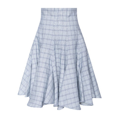 TNTRM CHECK FLARE SKIRT