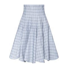 TNTRM CHECK FLARE SKIRT