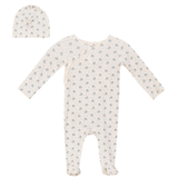 FRAGILE 2PC FRUIT PRINT FOOTIE WITH BEANIE SET