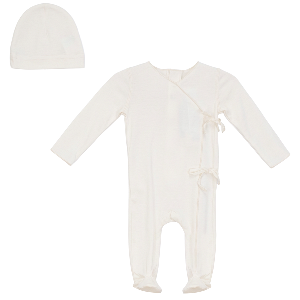 LITTLE FRAGILE 2PC FOOTIE WITH HAT SET