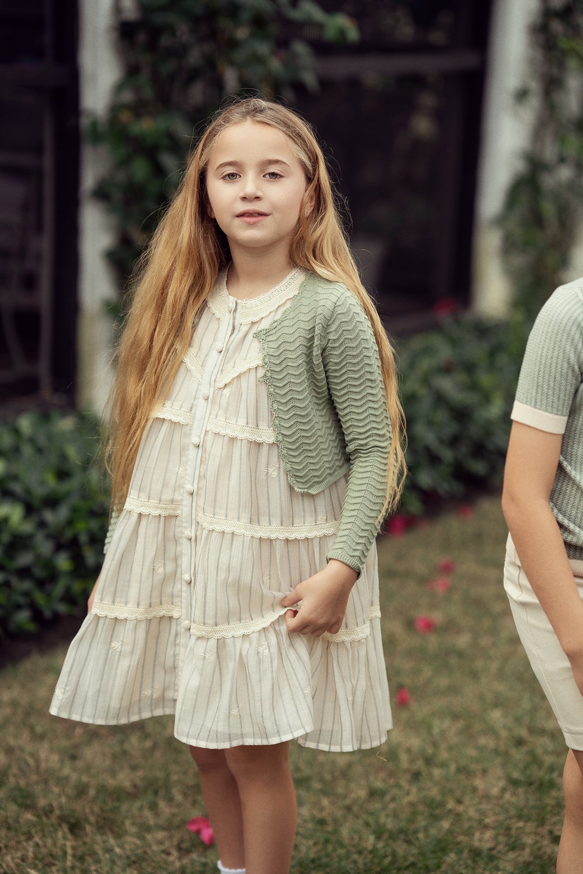 CLO LACE DETAIL WOVEN JUMPER