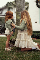 CLO LACE DETAIL WOVEN JUMPER