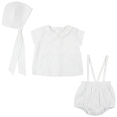 LITTLE FRAGILE 2PC TOP WITH OVERALL SET