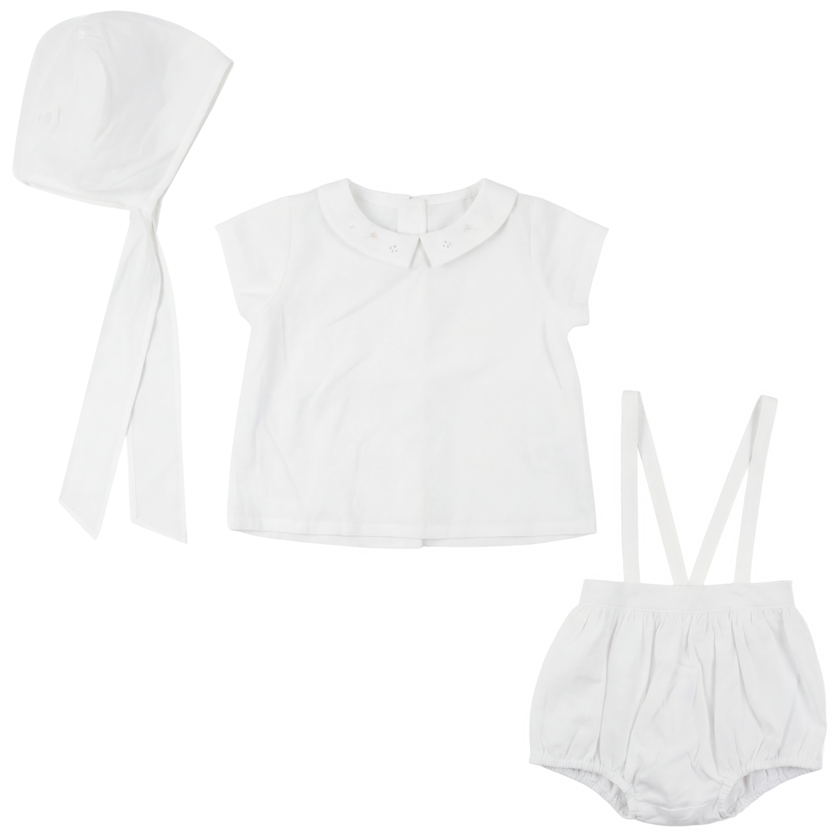 LITTLE FRAGILE 3PC TOP WITH OVERALL SET