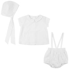 LITTLE FRAGILE 3PC TOP WITH OVERALL SET