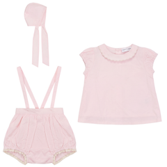 LITTLE FRAGILE 3PC TOP WITH OVERALL SET