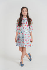 JOIE DE VIVRE ROSE PRINT DRESS