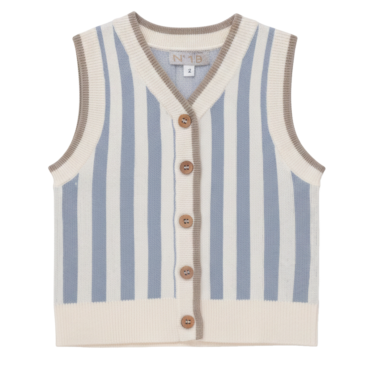 No 18 KNIT STRIPED VEST