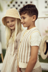 No 18 KNIT STRIPED VEST