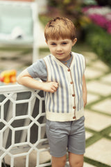 No 18 KNIT STRIPED VEST