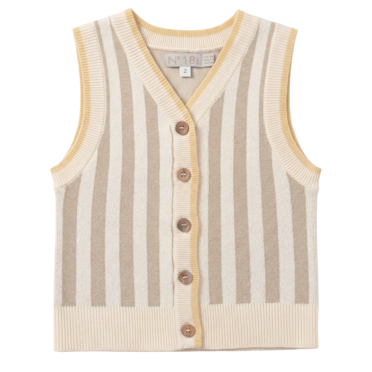 No 18 KNIT STRIPED VEST