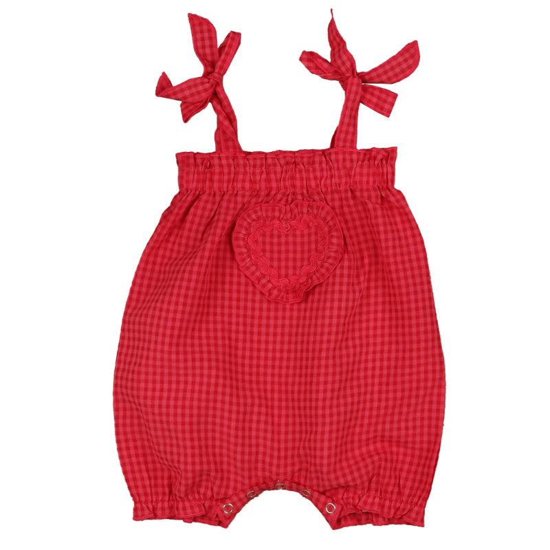 RESORT GINGHAM RIC RAC ROMPER
