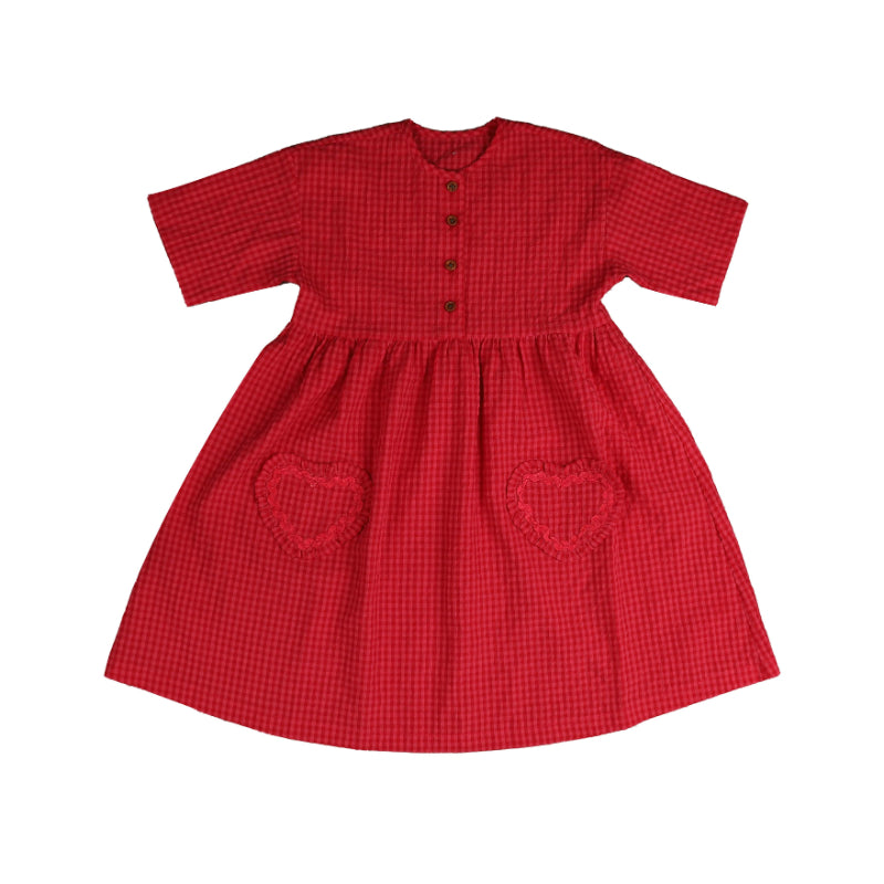 RESORT GINGHAM RIC RAC DRESS