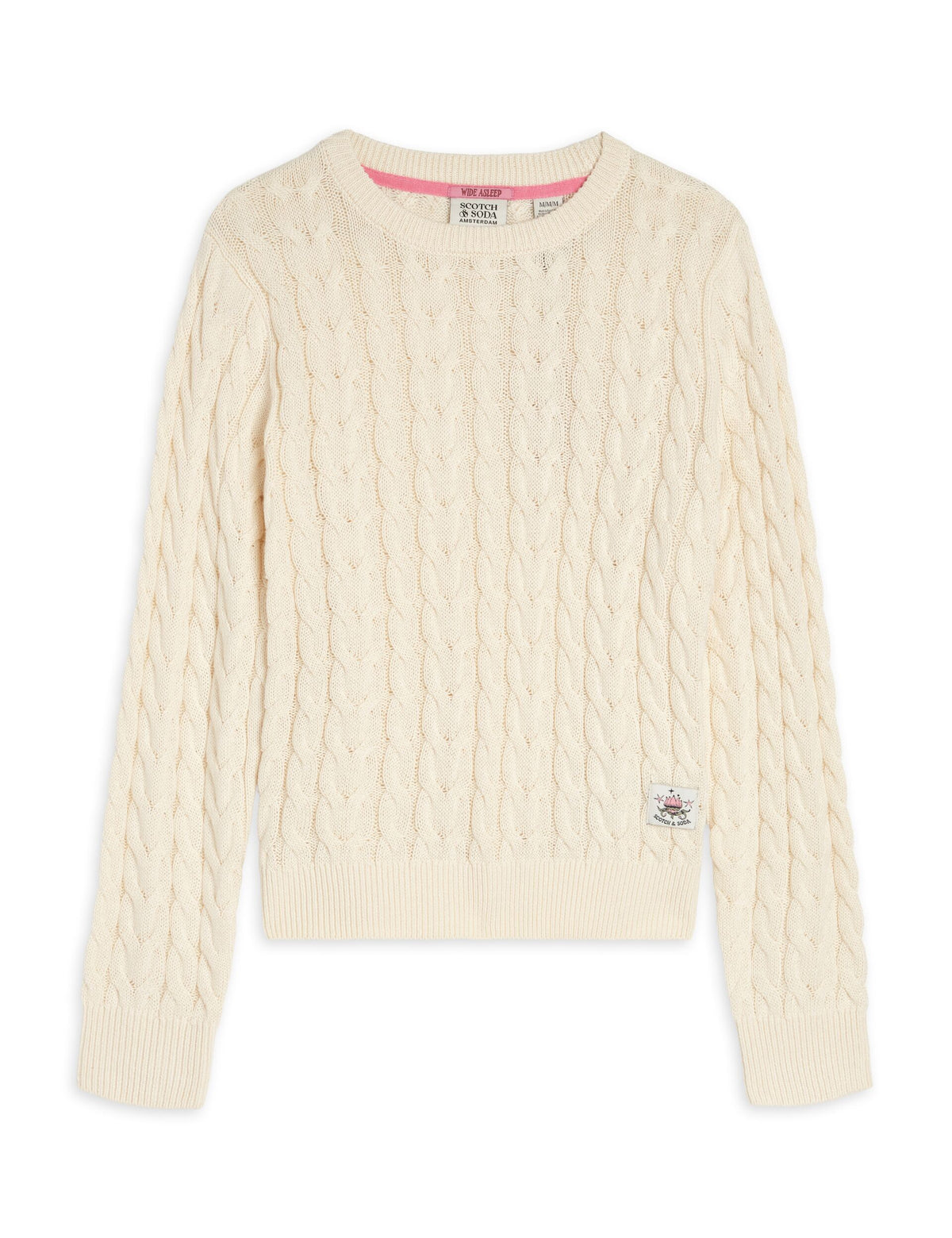 SCOTCH & SODA CABLE CREWNECK SWEATER